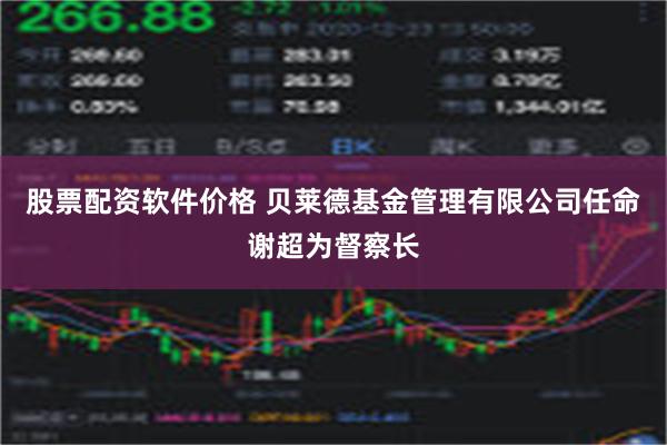 股票配资软件价格 贝莱德基金管理有限公司任命谢超为督察长